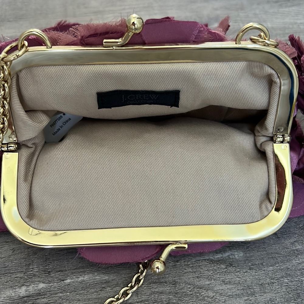 J Crew shoulder hand purse with floral detail - Picture 5 of 16